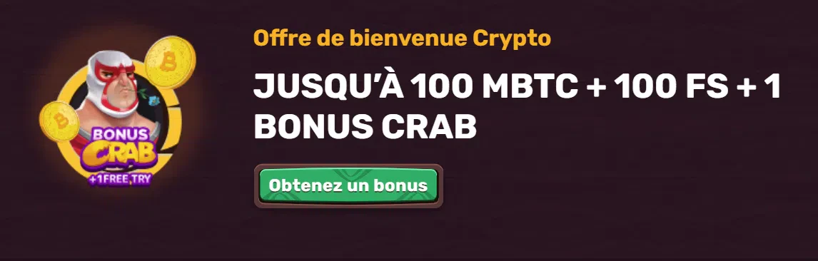Bonus bienvenue crypto
