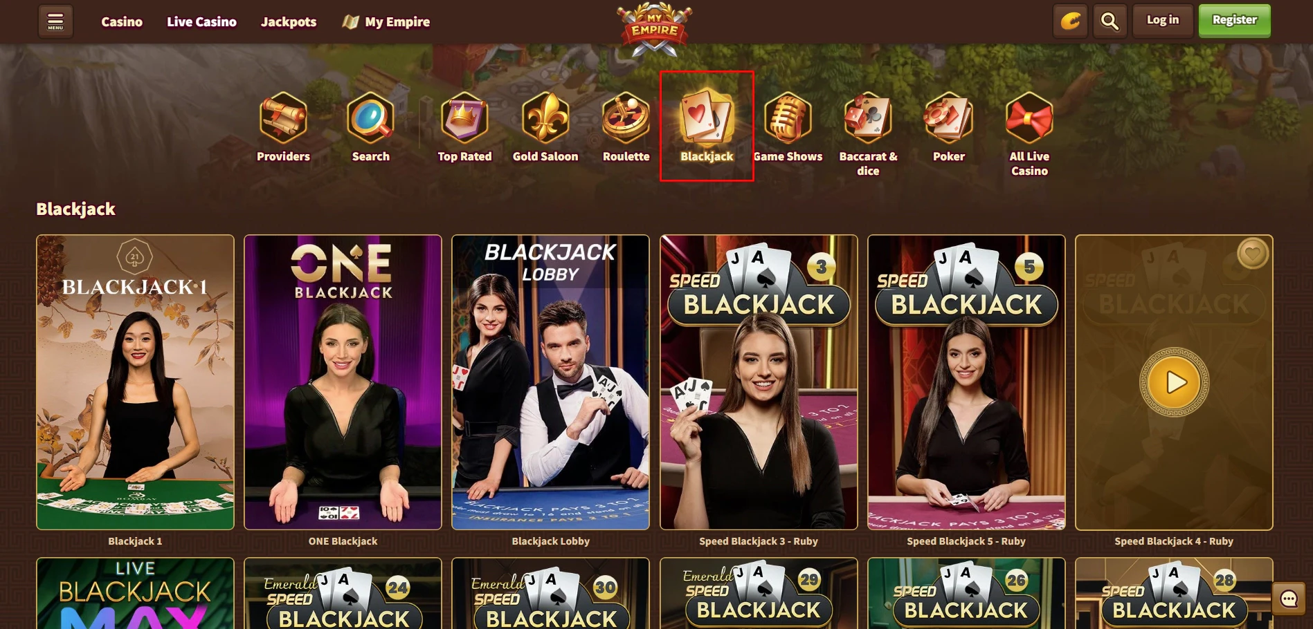 MyEmpire Casino Blackjack