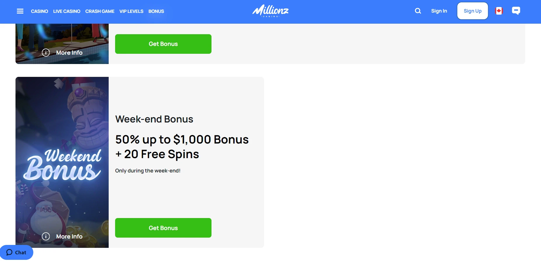 Millionz Week-end Bonus