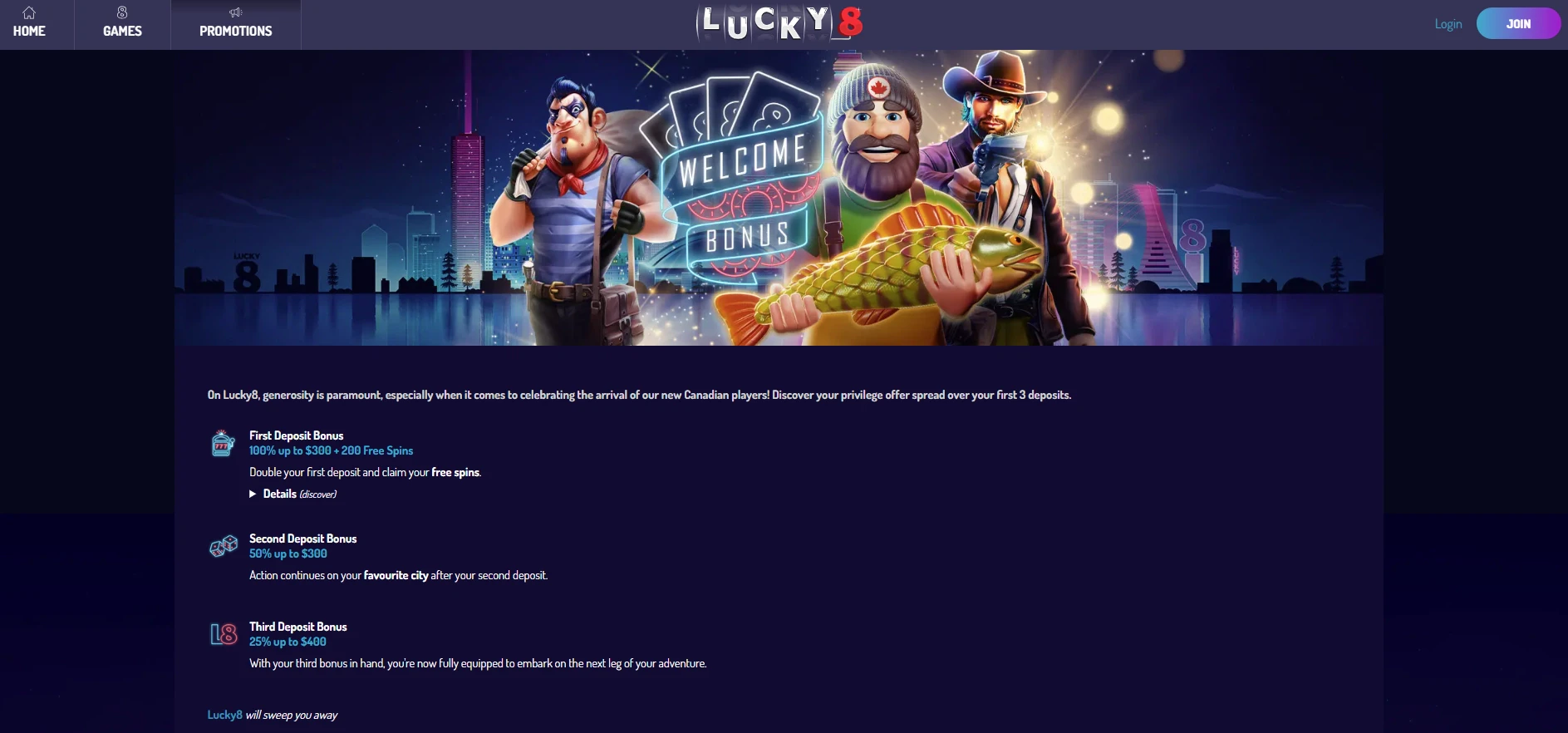 Lucky8 Welcome Bonus