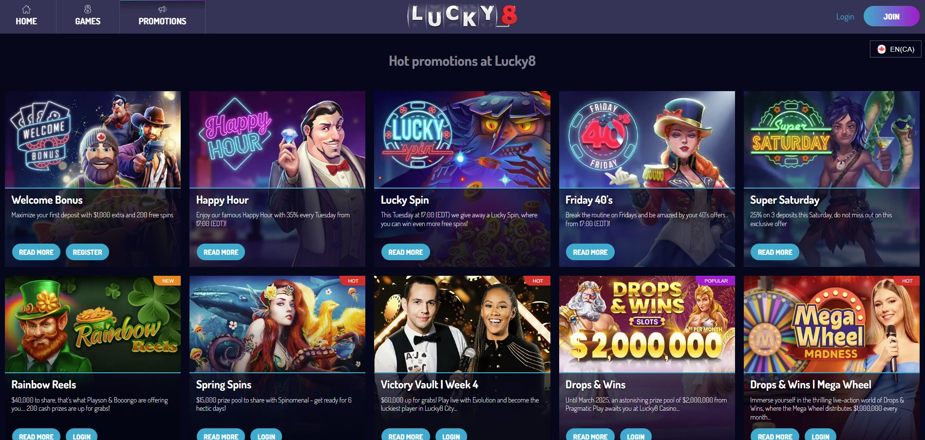 Lucky8 Promotions