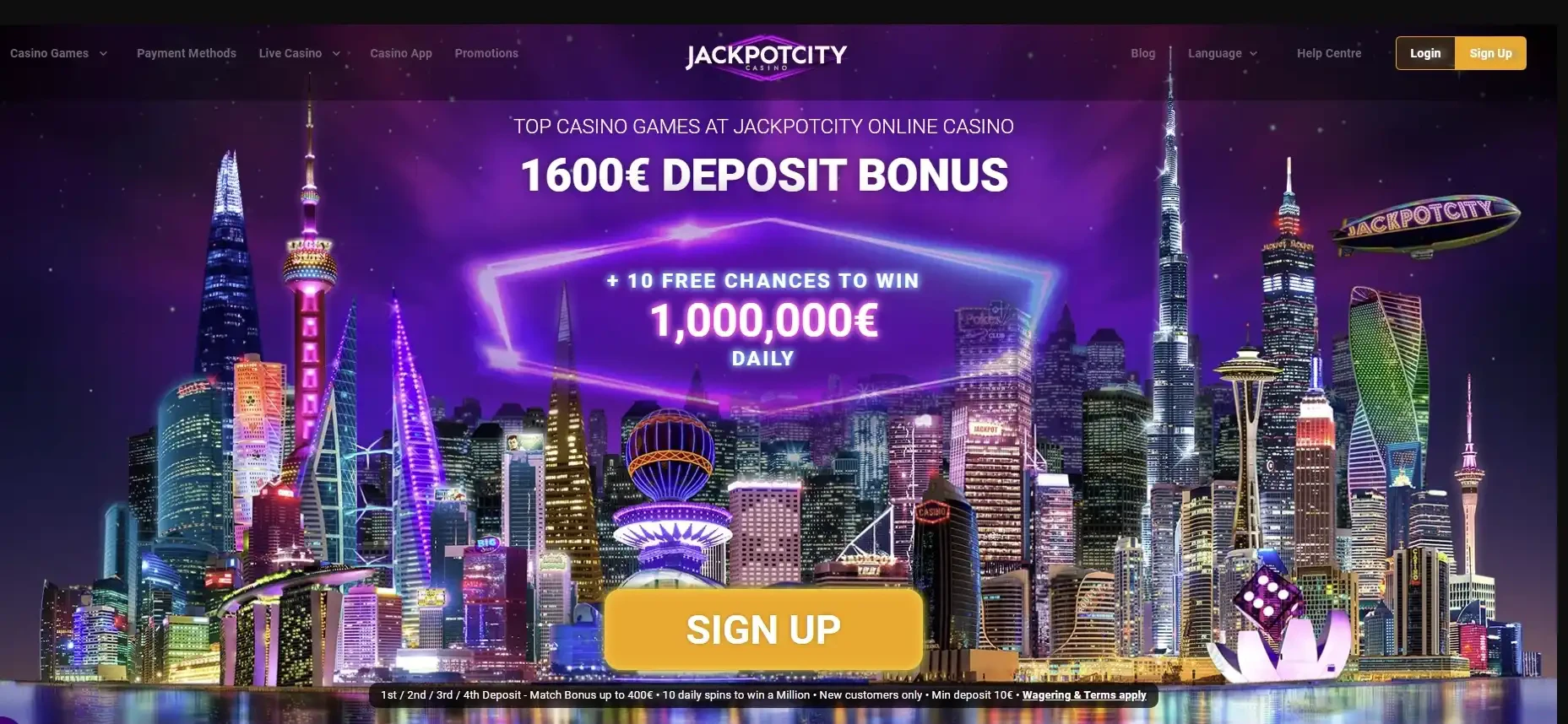 Jackpot City free spins