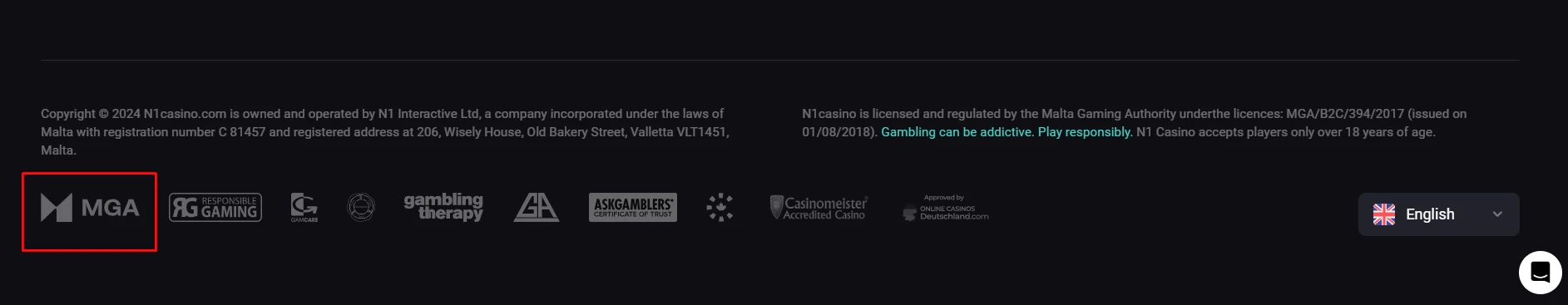 N1 Casino License