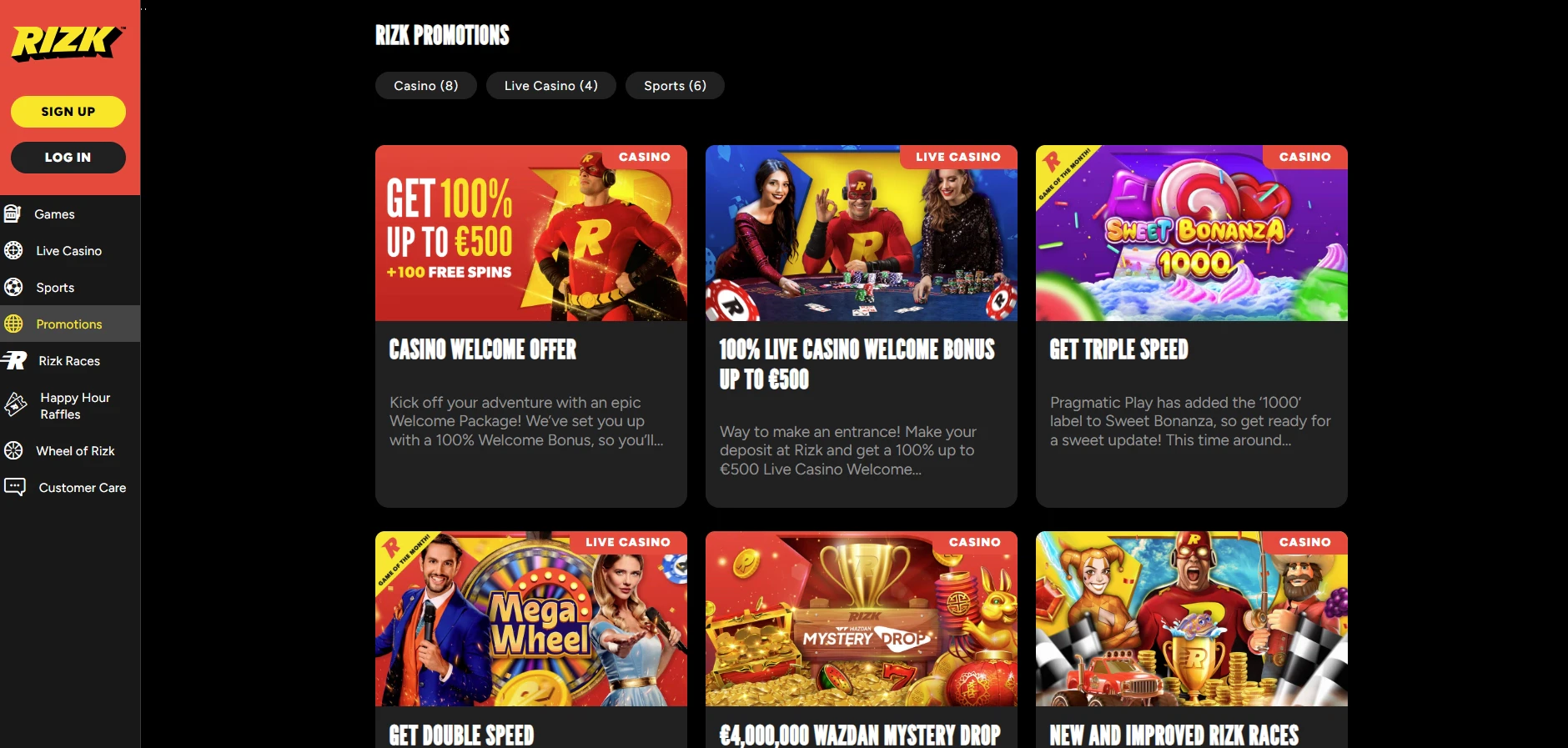 Rizk Casino Bonuses and Promotions
