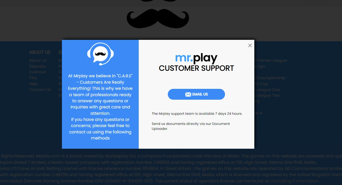 Mr.Play Customer Support