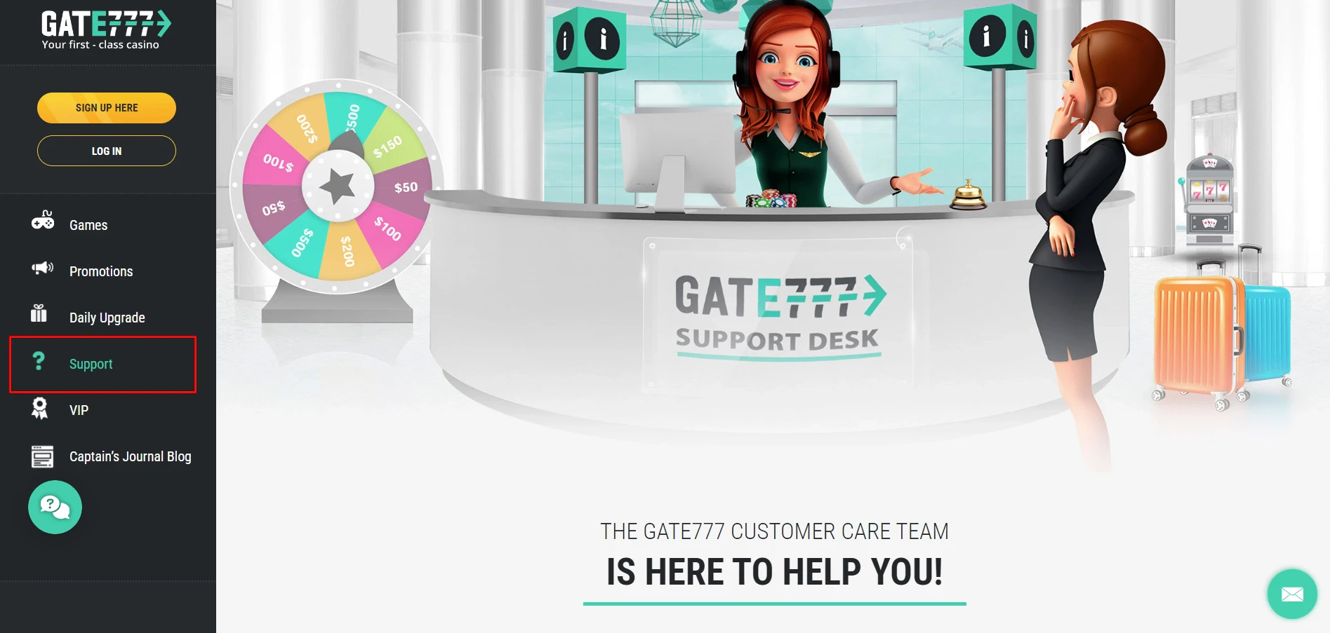 Gate777 Casino Customer Support