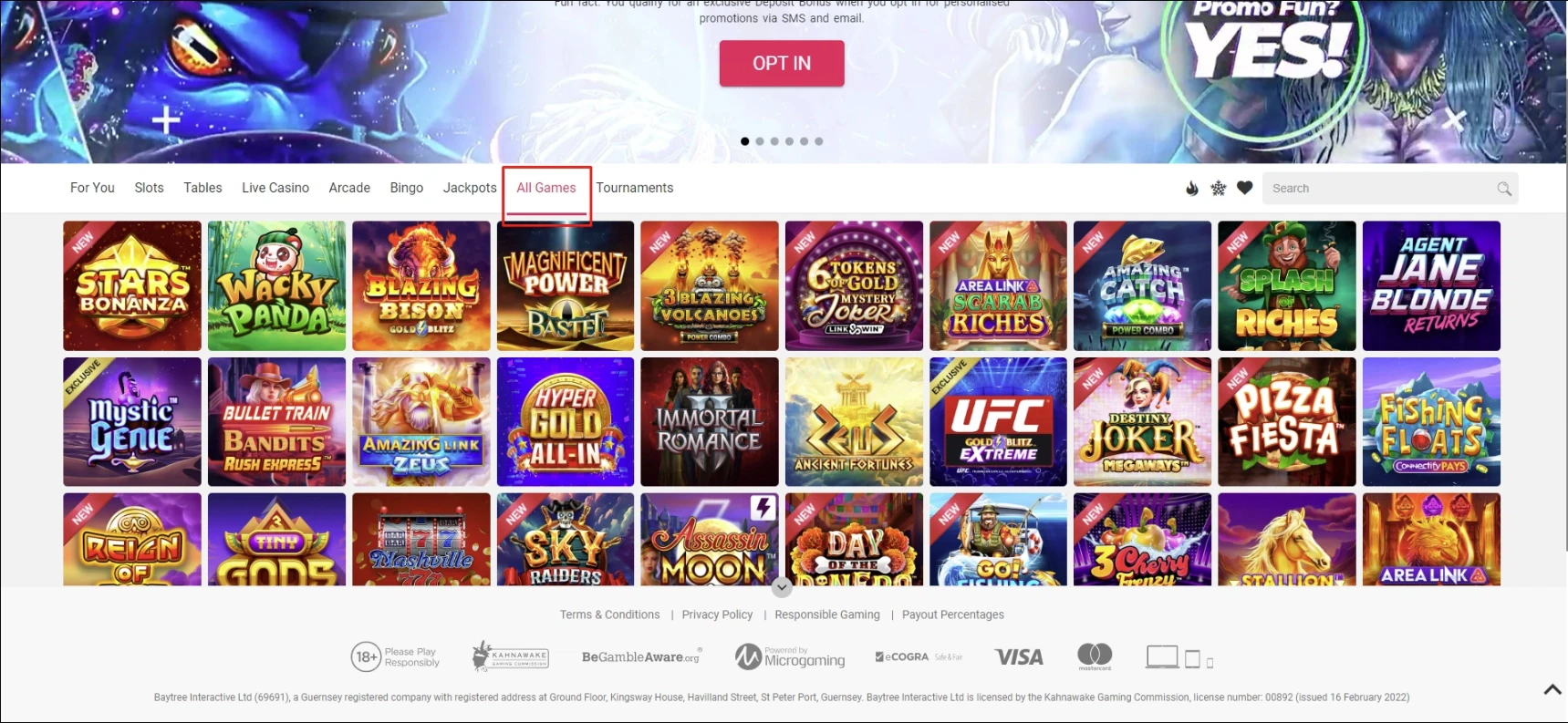 Spin Casino All Games