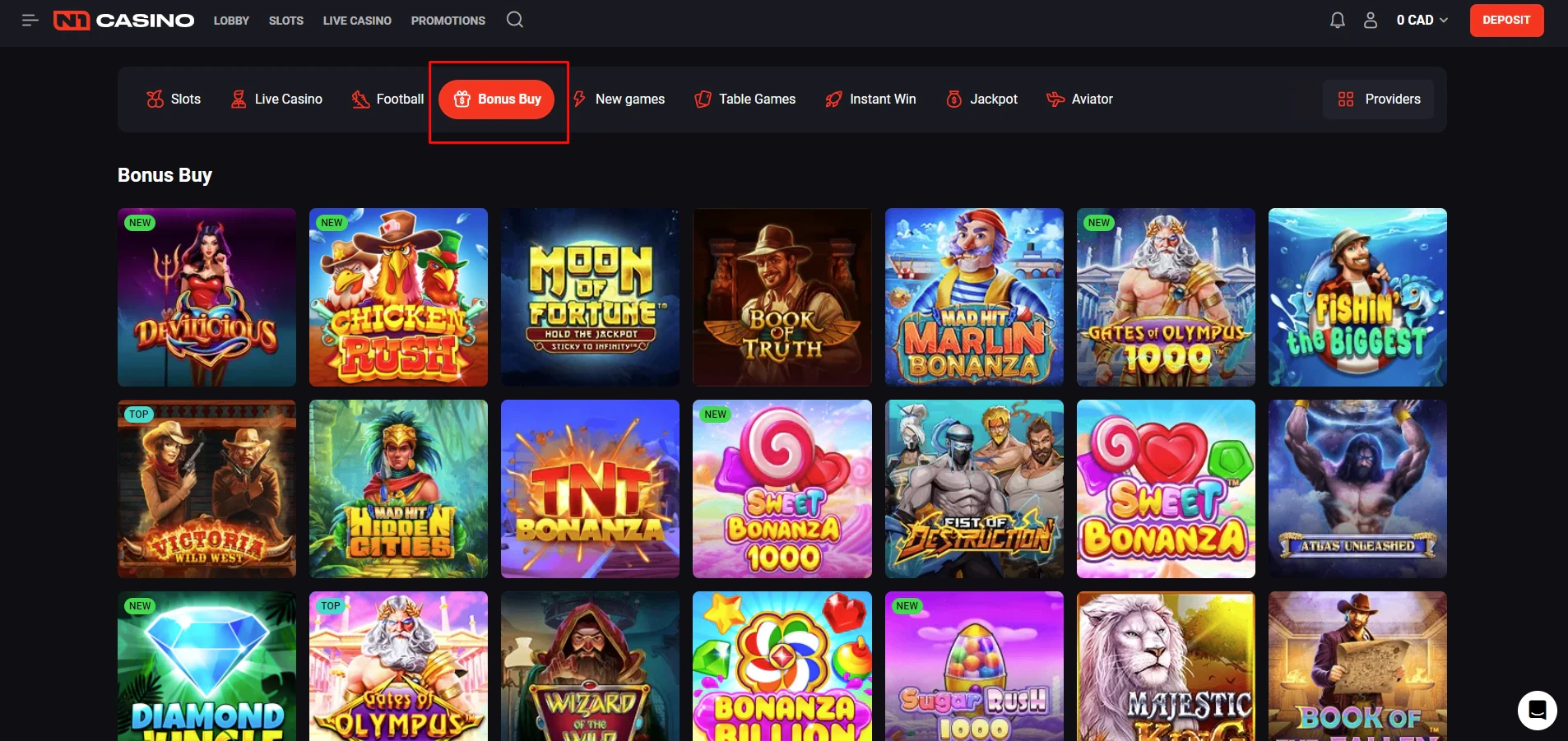 N1 Casino Bonus Buy Games