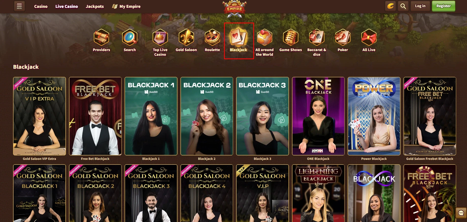 MyEmpire Casino Blackjack