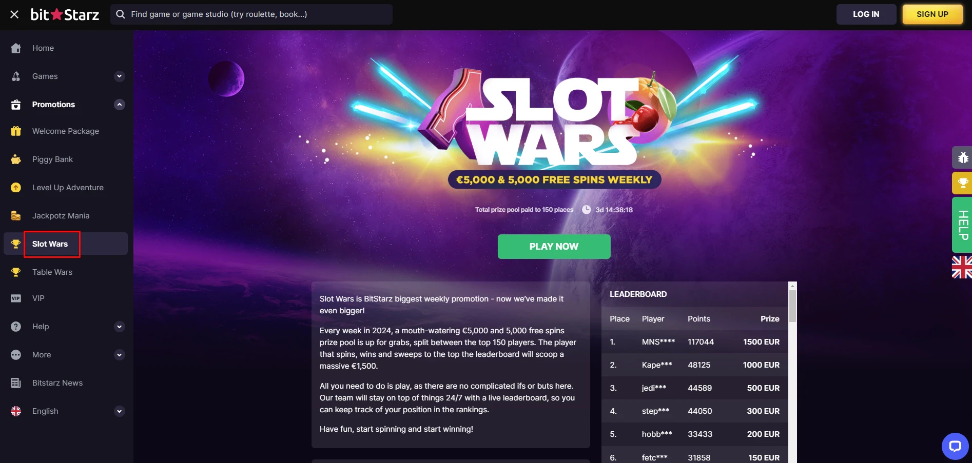 BitStarz Slot Wars