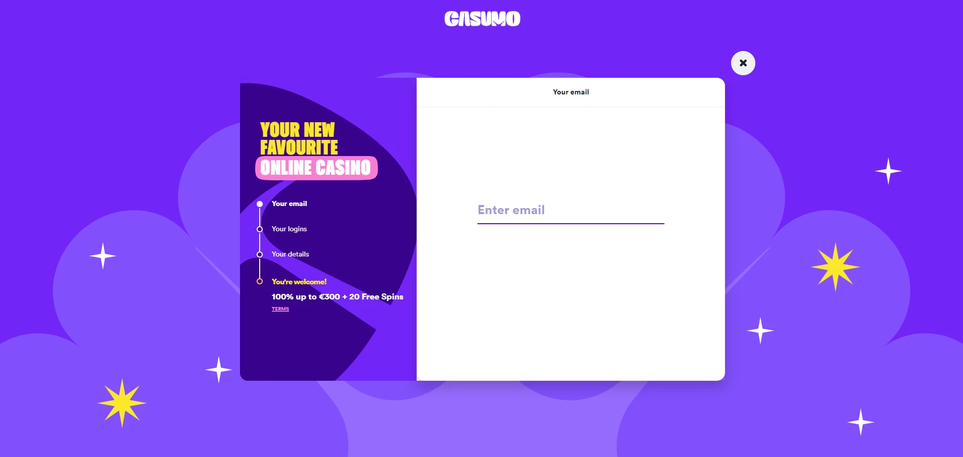 Casumo Casino Account Registration