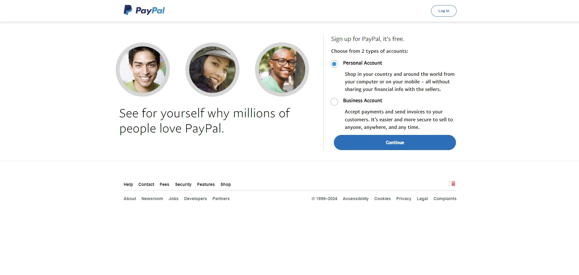 PayPal Create Account