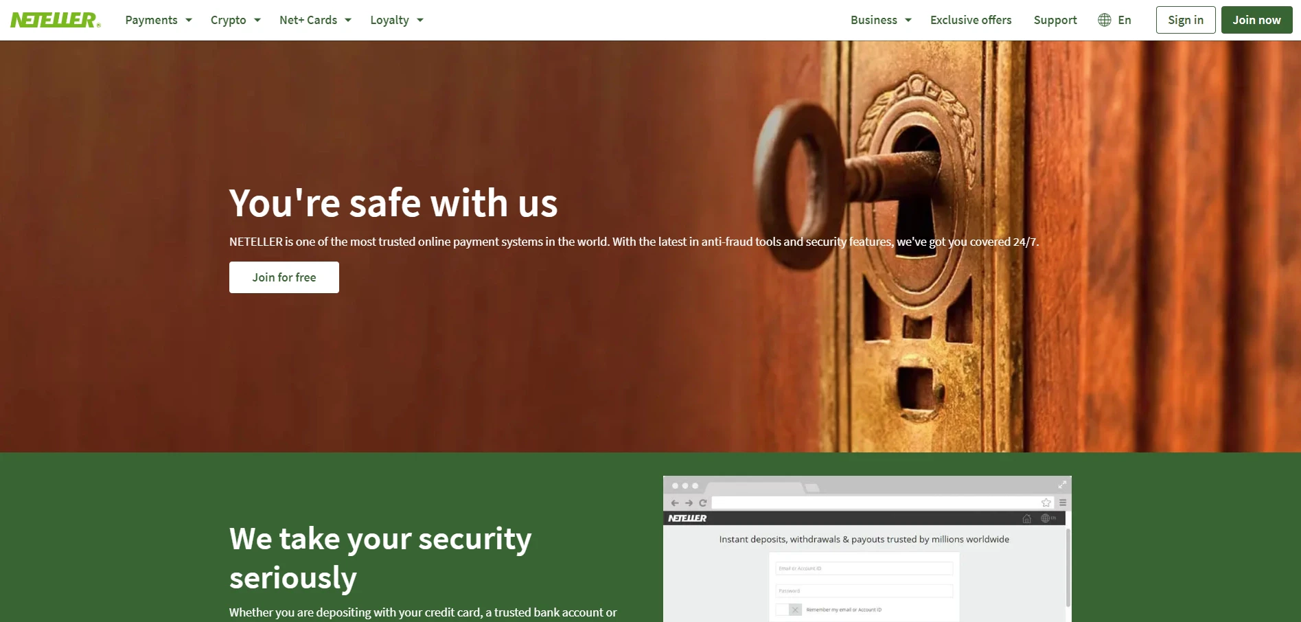 Neteller Safety and Security