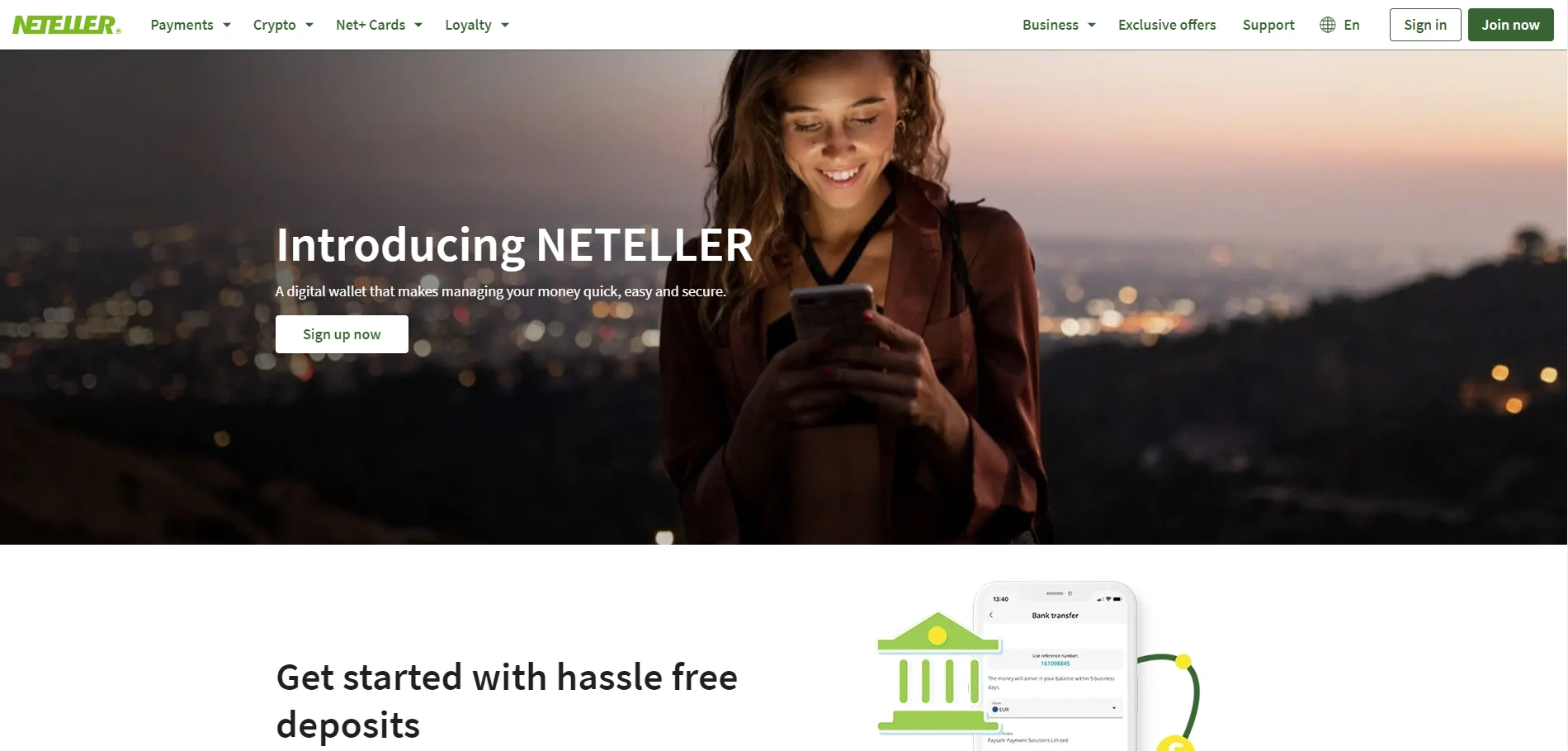 Neteller Home Page