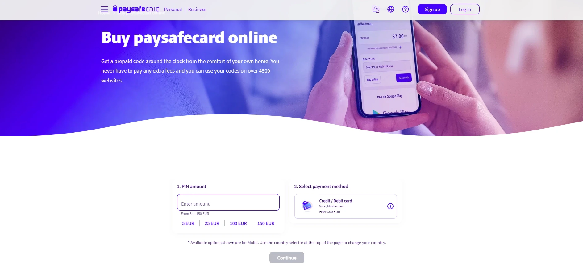 Buy paysafecard