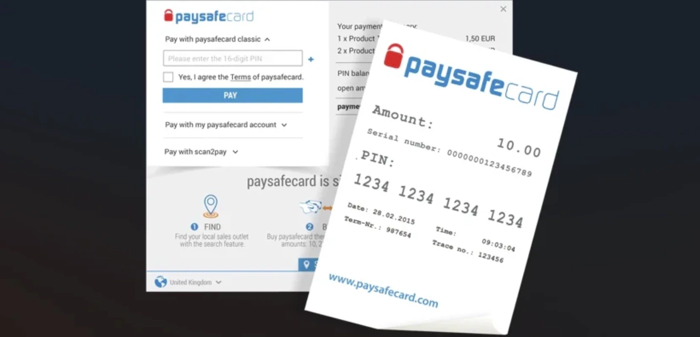 paysafecard ticket