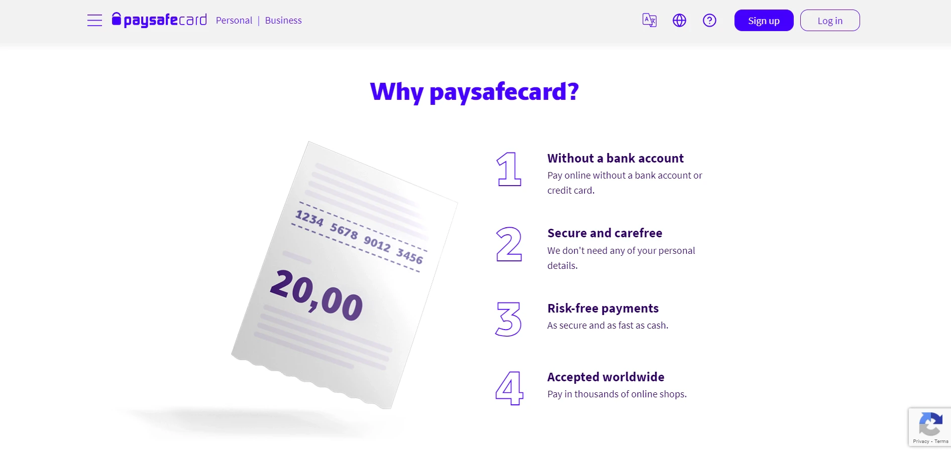 Benefits of paysafecard