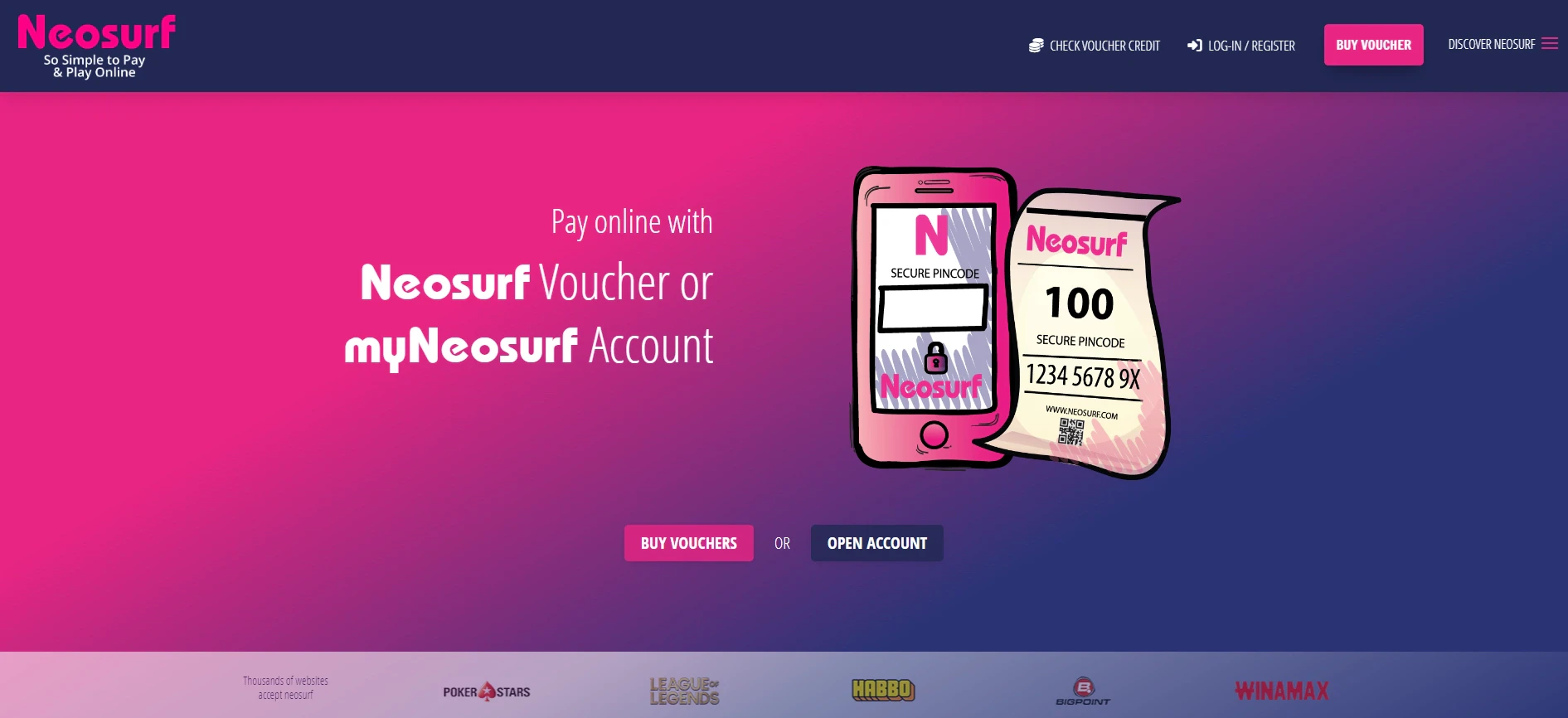 Neosurf Voucher and Account