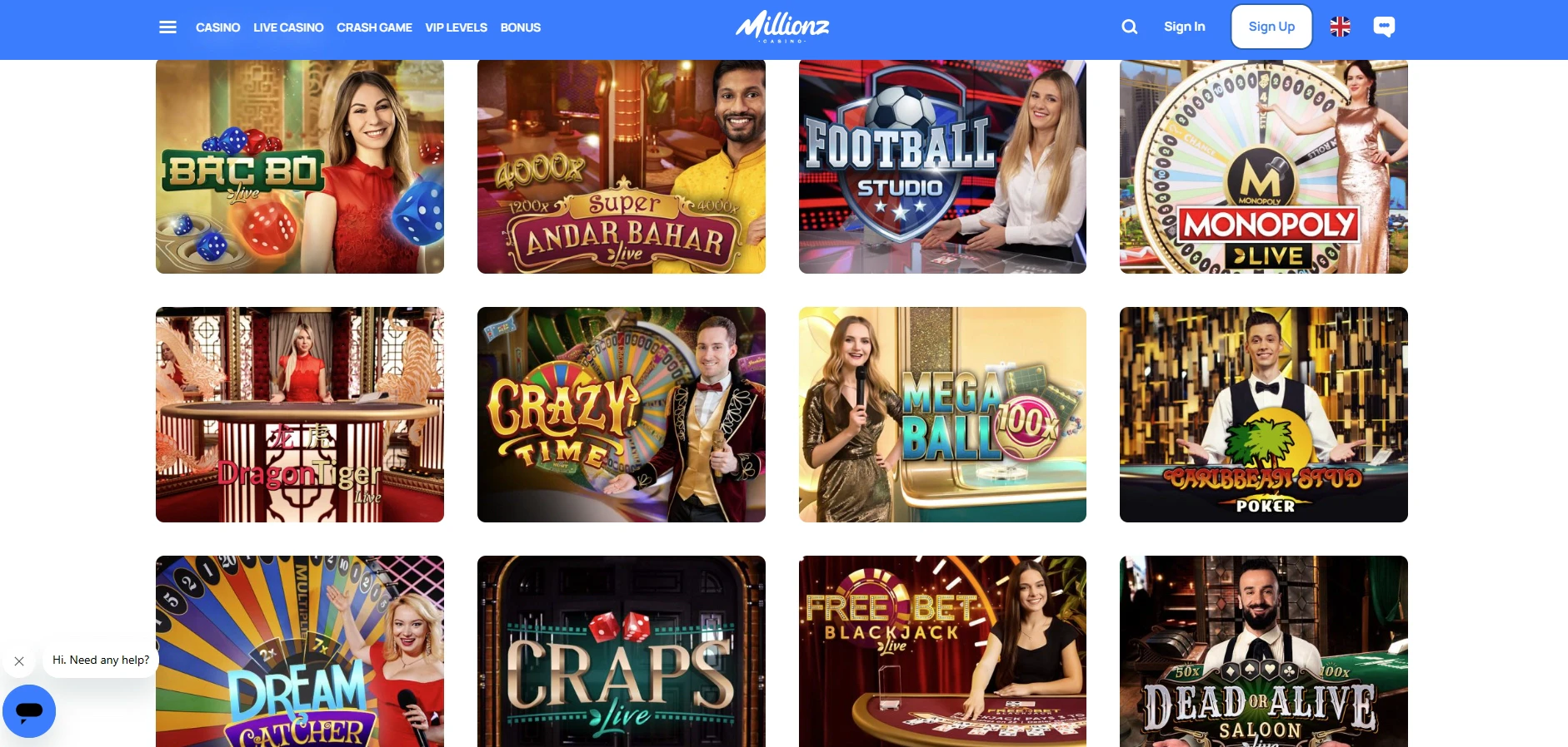 Millionz Casino Game Shows