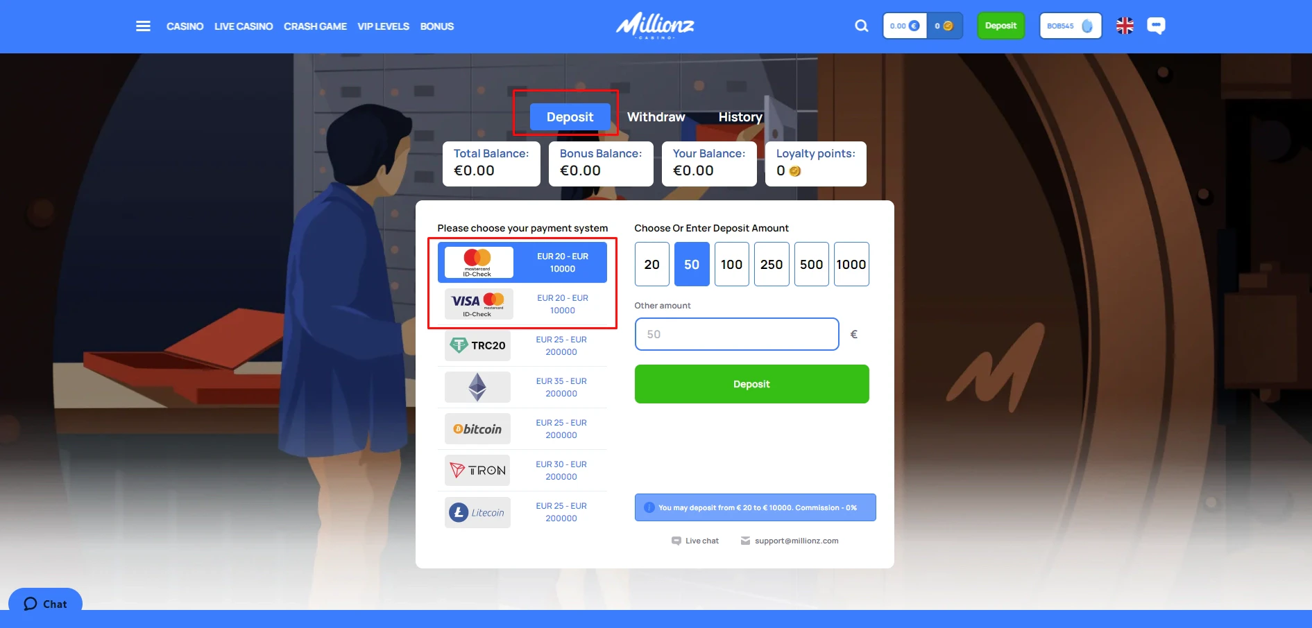 Millionz Casino Deposit