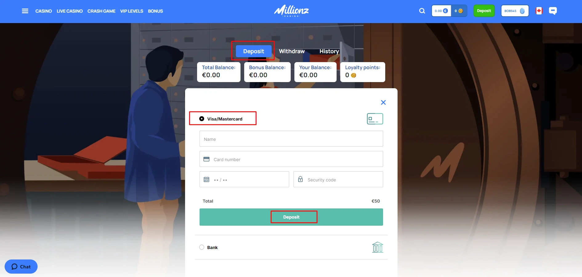 Millionz Casino Deposit