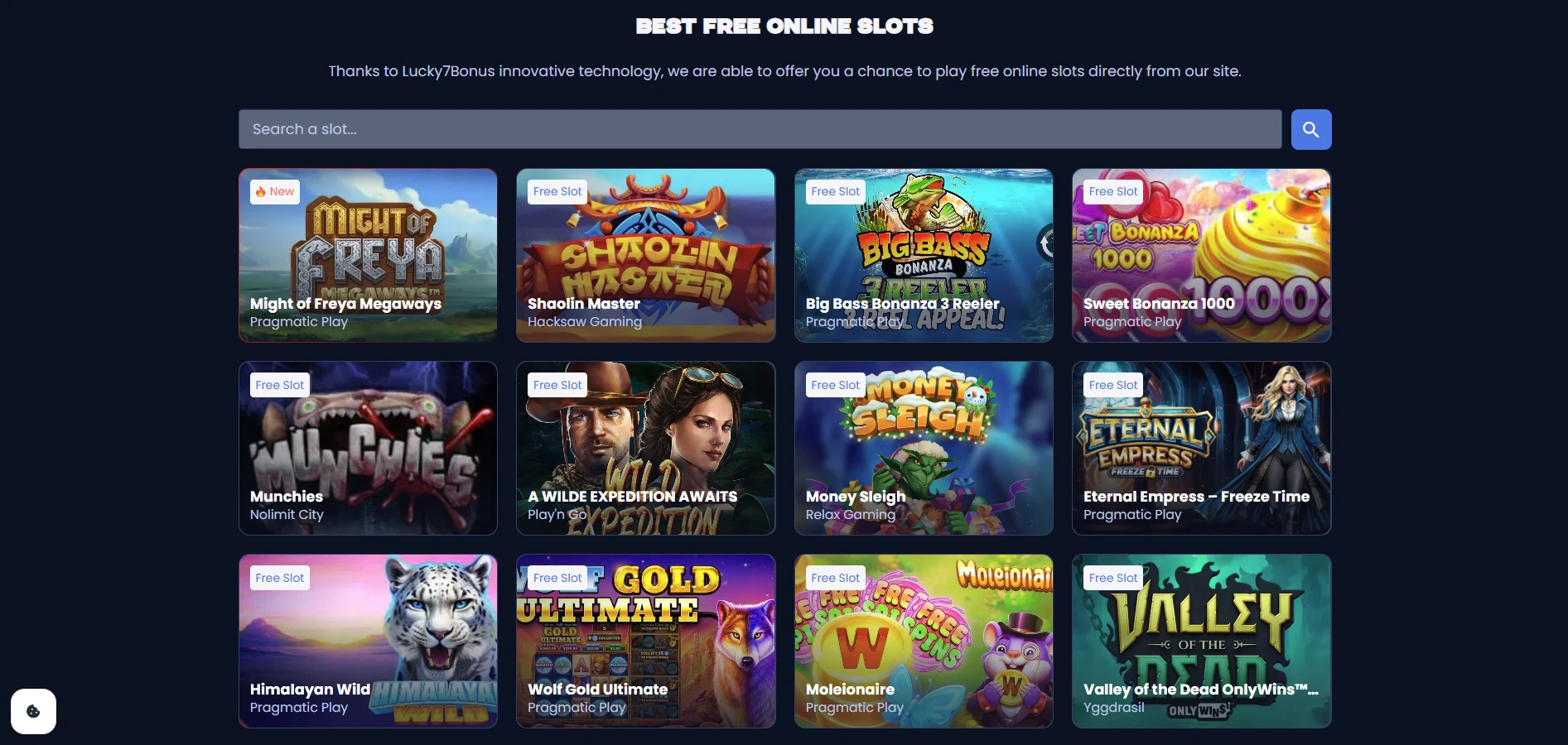 Lucky7Bonus Free Slots