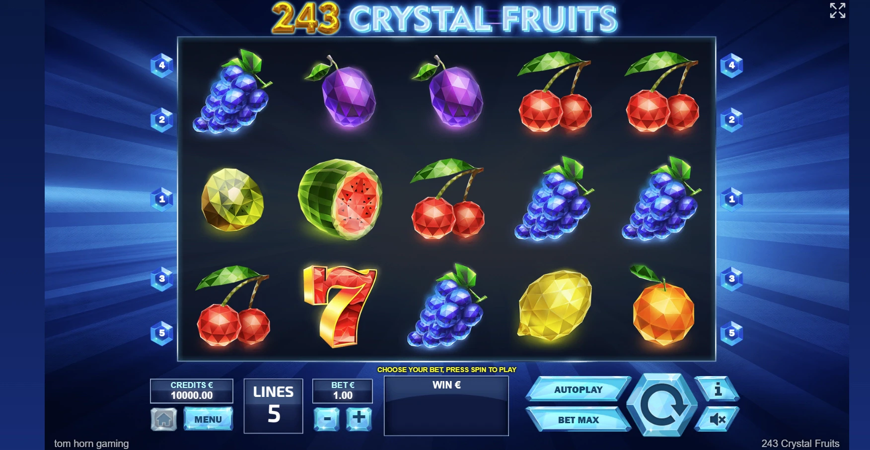 Tom Horn Gaming 243 Crystal Fruits