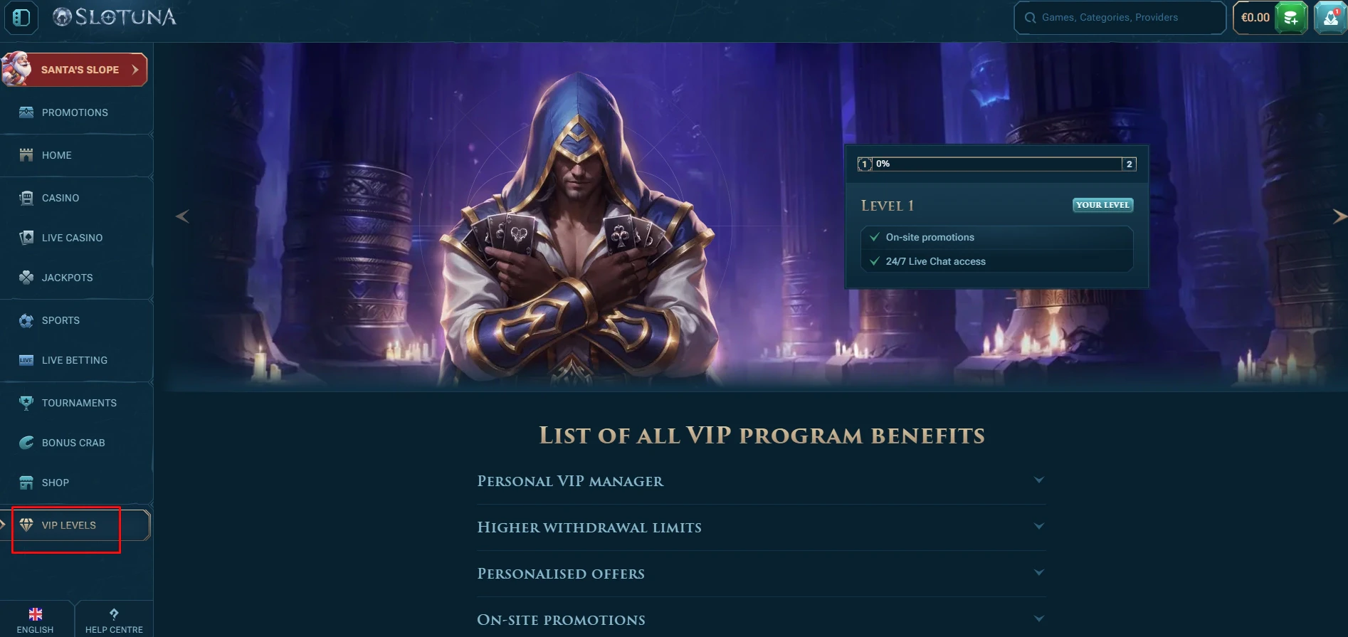 Slotuna VIP Program