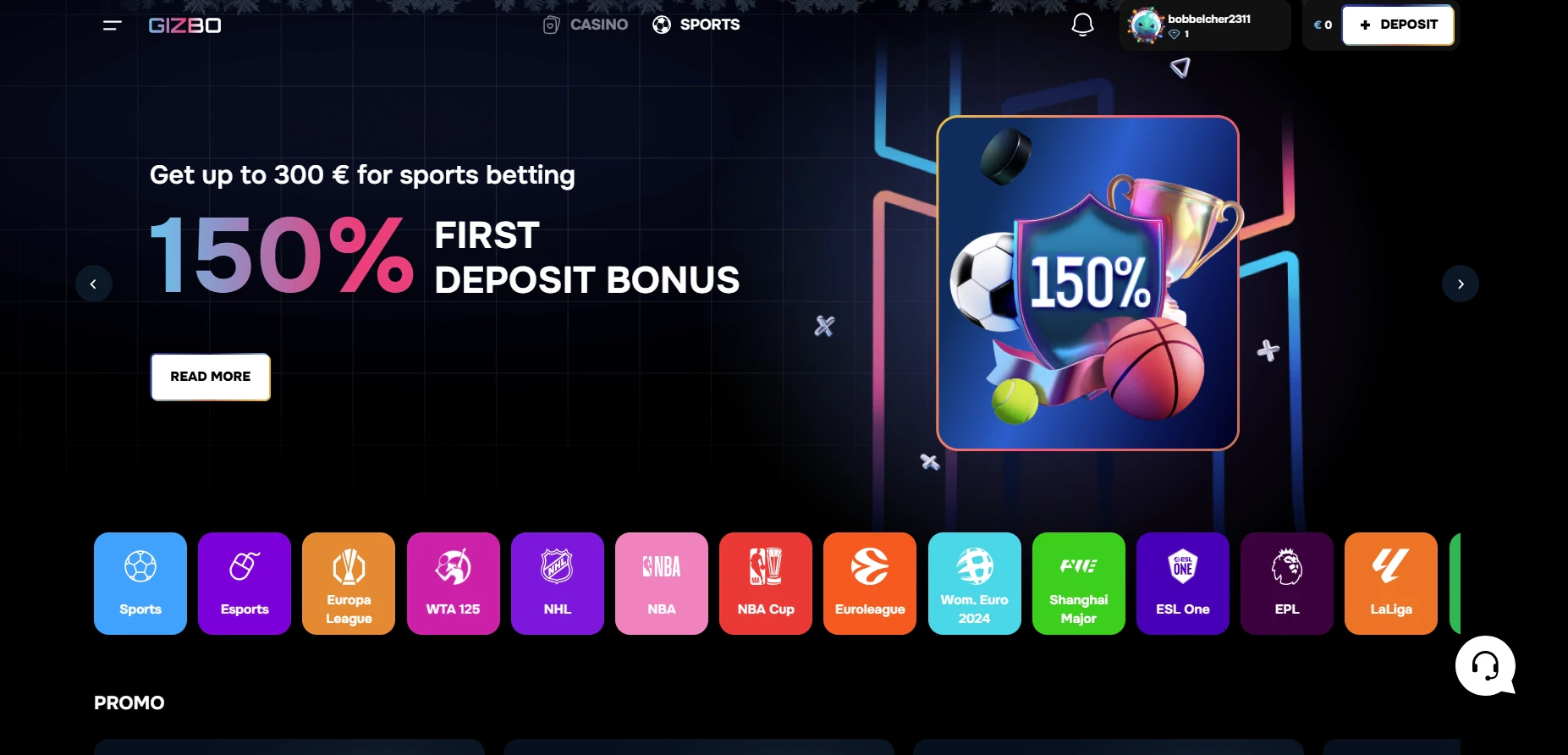 Gizbo Casino Sports Welcome Bonus