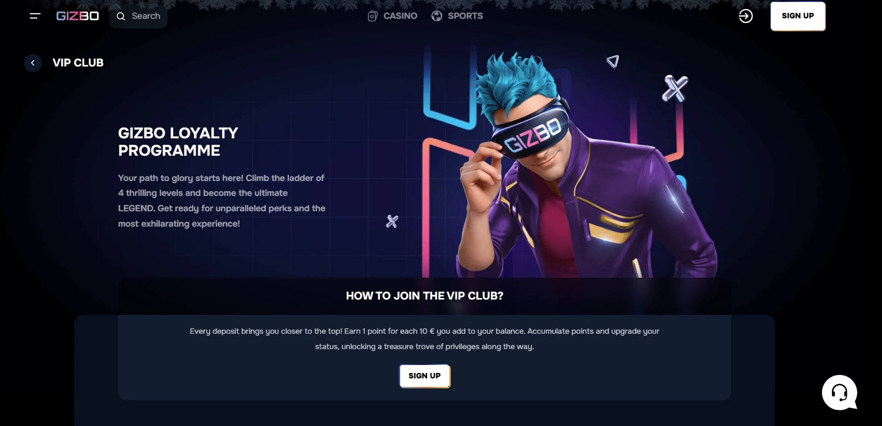 Gizbo Casino VIP Program