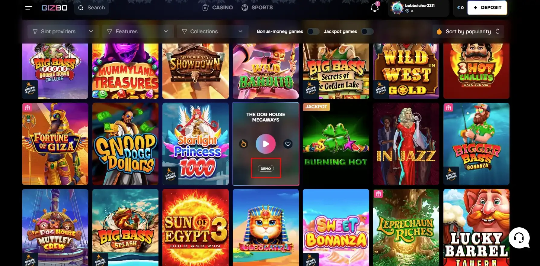 Gizbo Casino Demo Mode