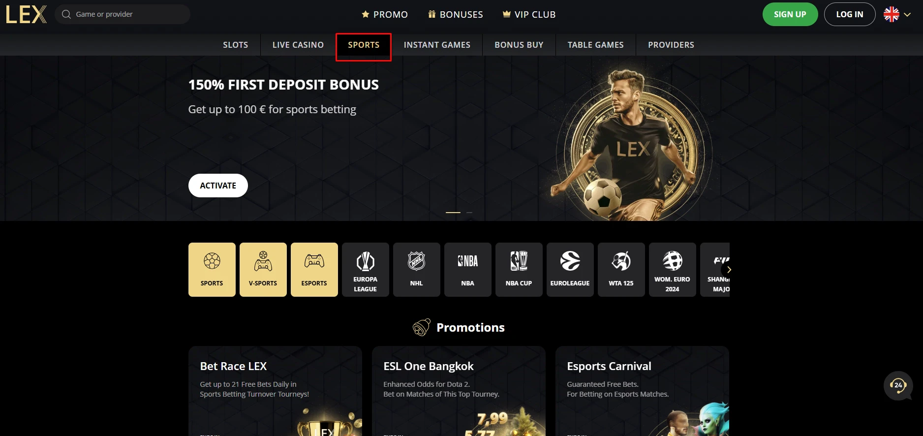 Lex Casino Sports Bonuses