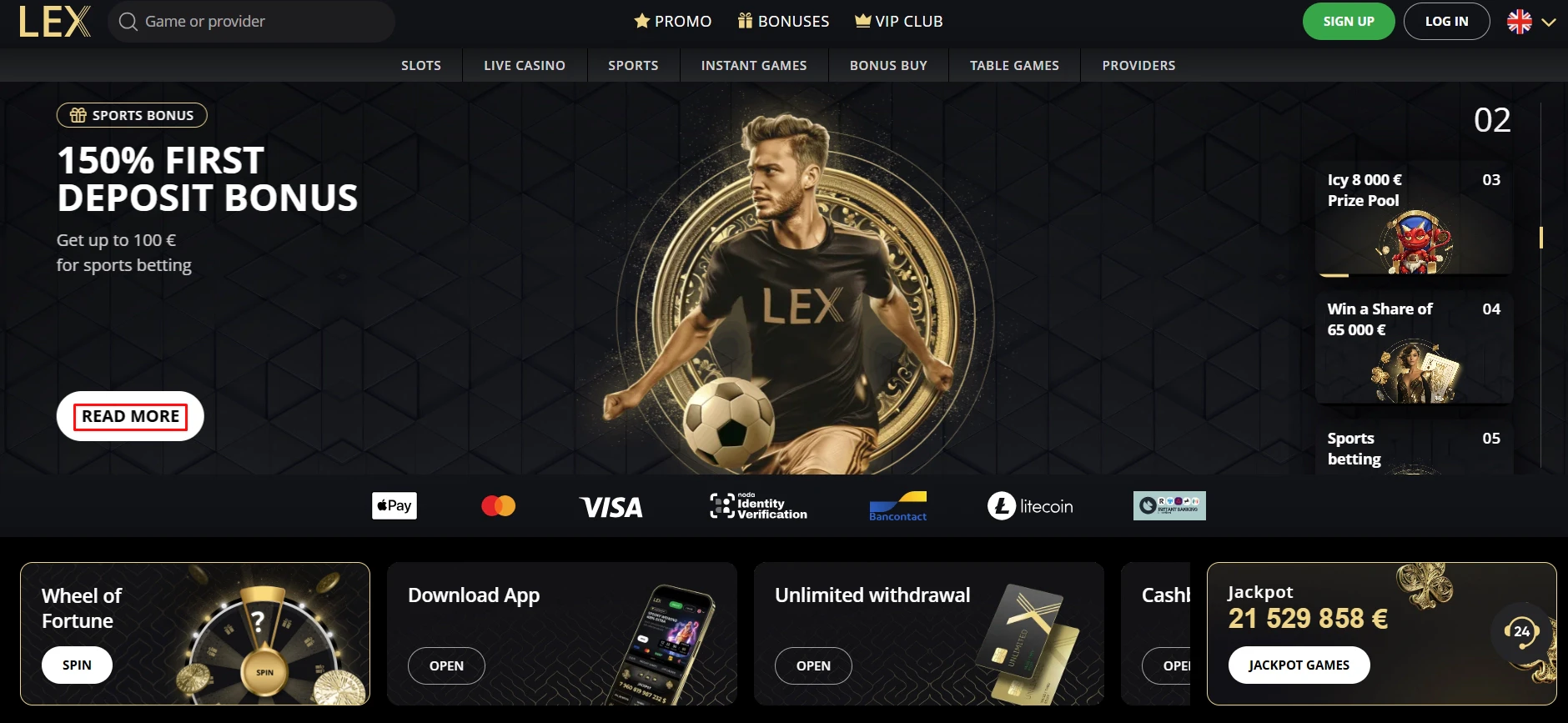 Lex Casino Sports Welcome Bonus