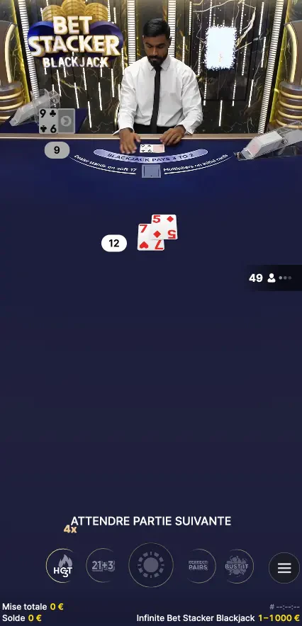 infinite bet stacker blackjack mobile