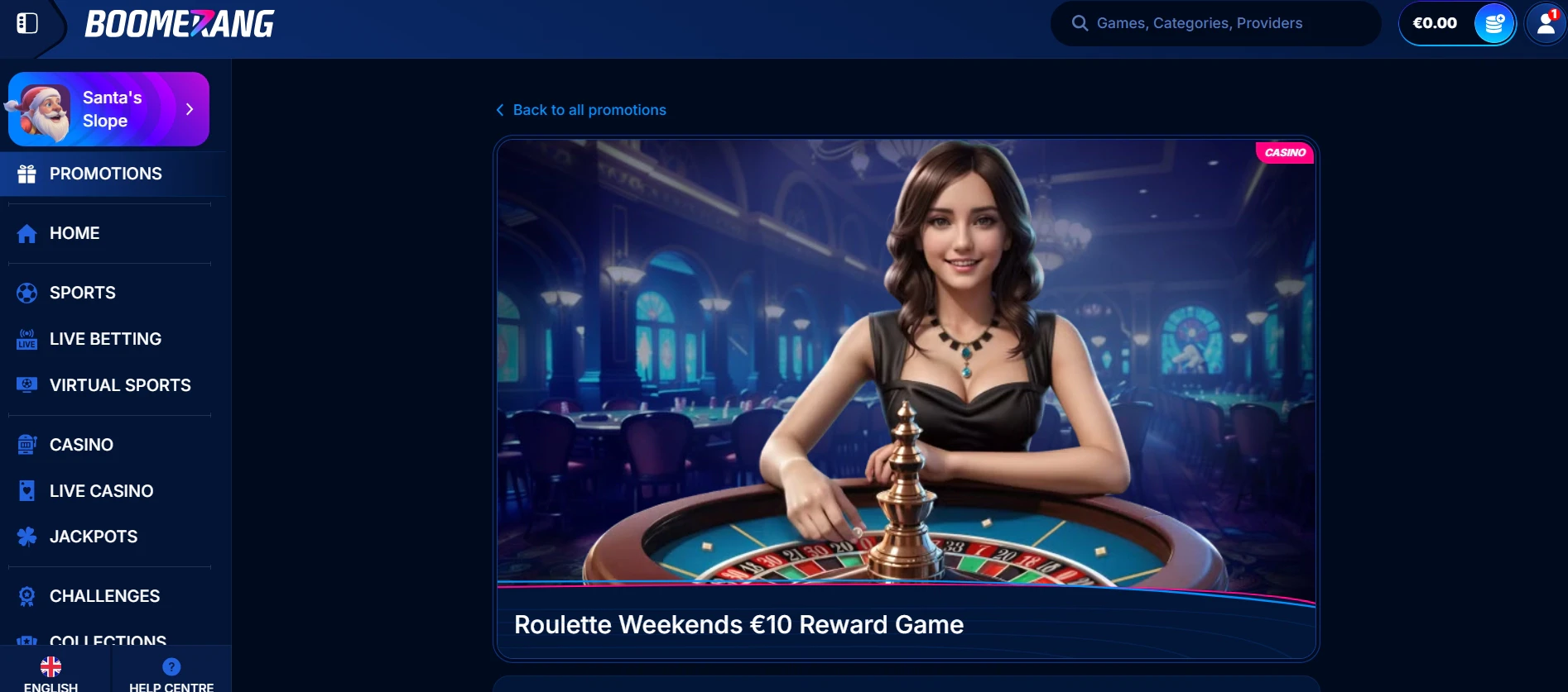 Boomerang Bet Roulette Weekends Bonus