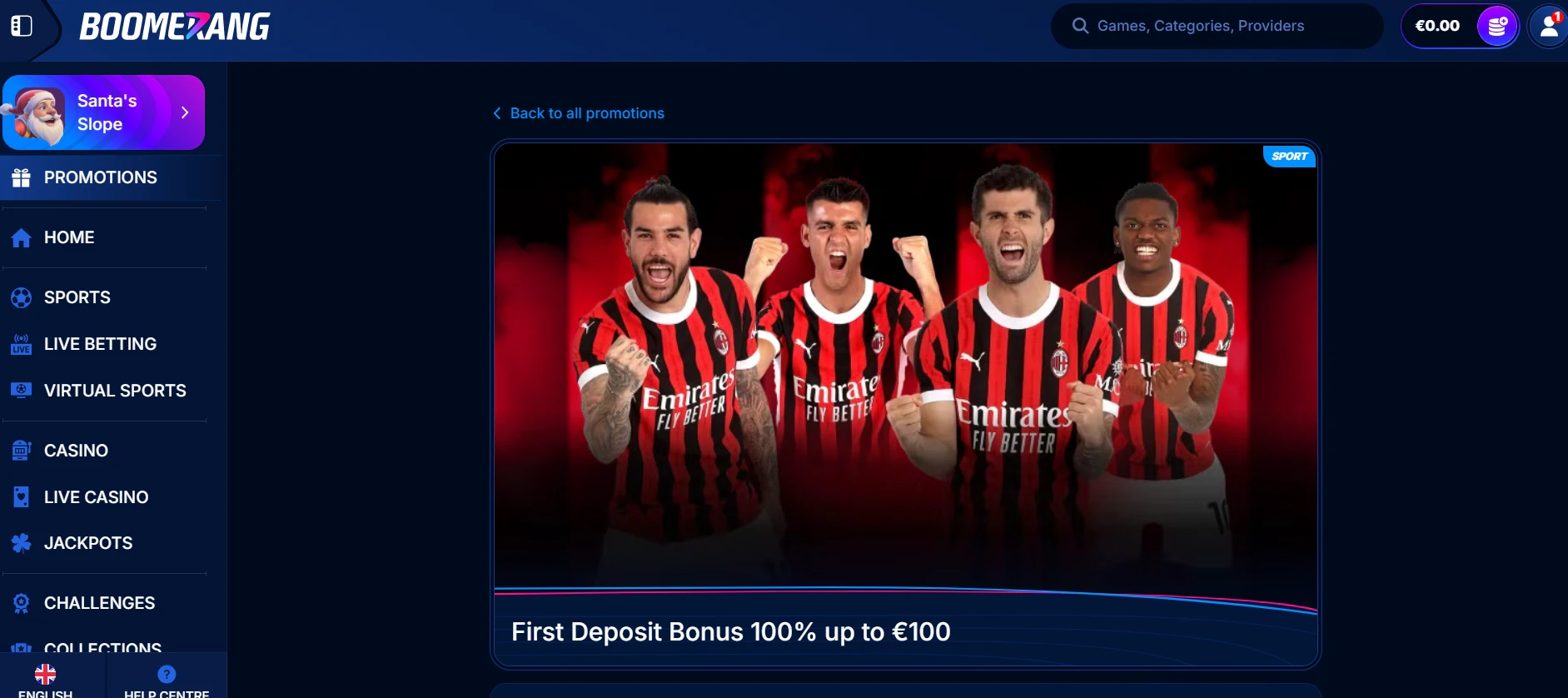 Boomerang Bet Sports Welcome Bonus