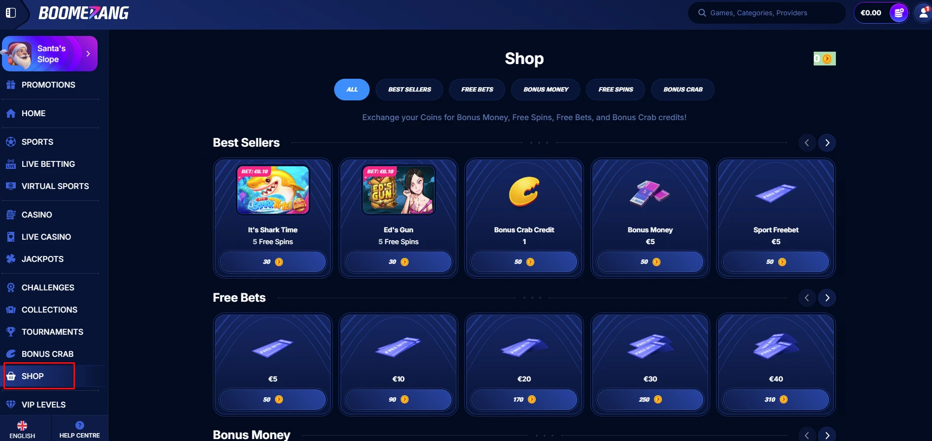 Boomerang Bet Shop