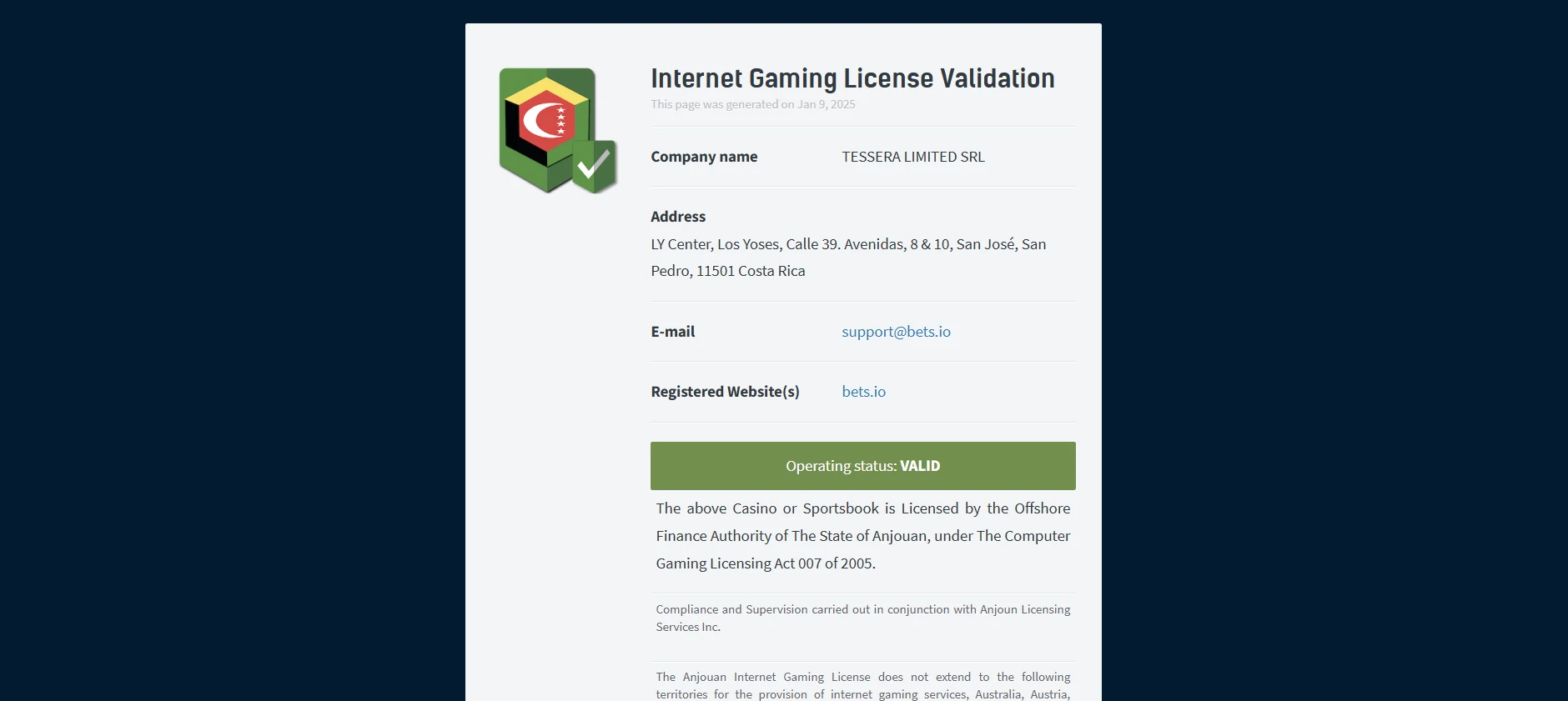 Bets.io License