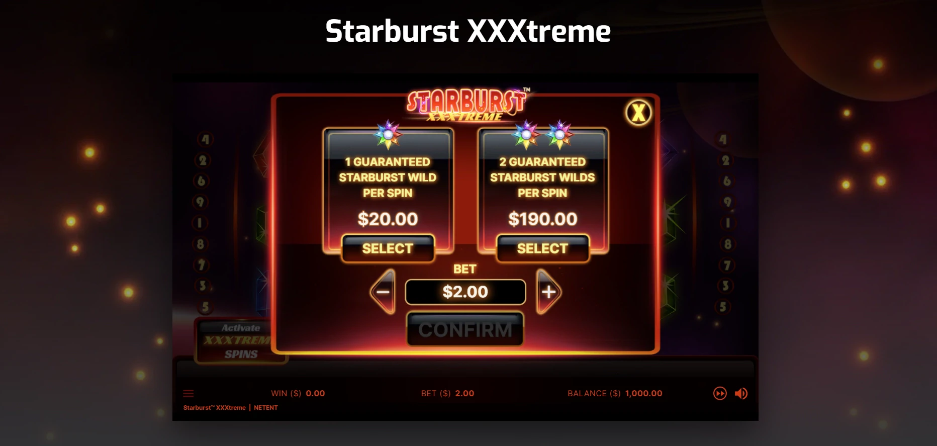 NetEnt Starburst XXXtreme