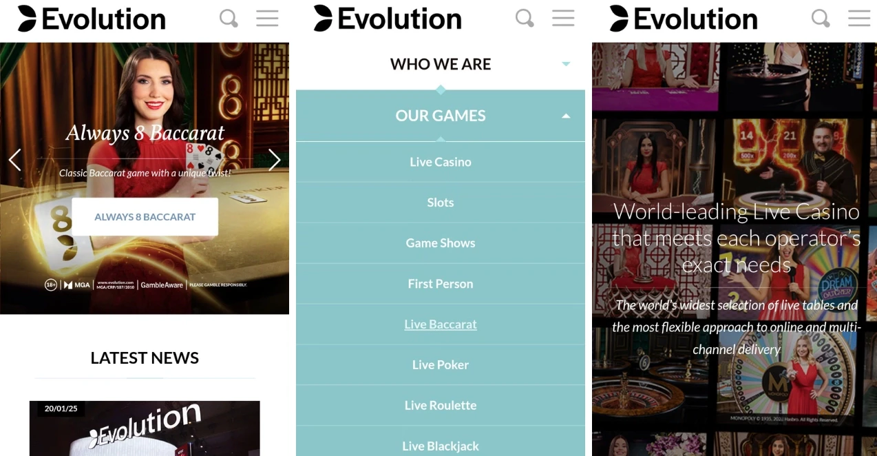 Evolution Gaming Mobile Version