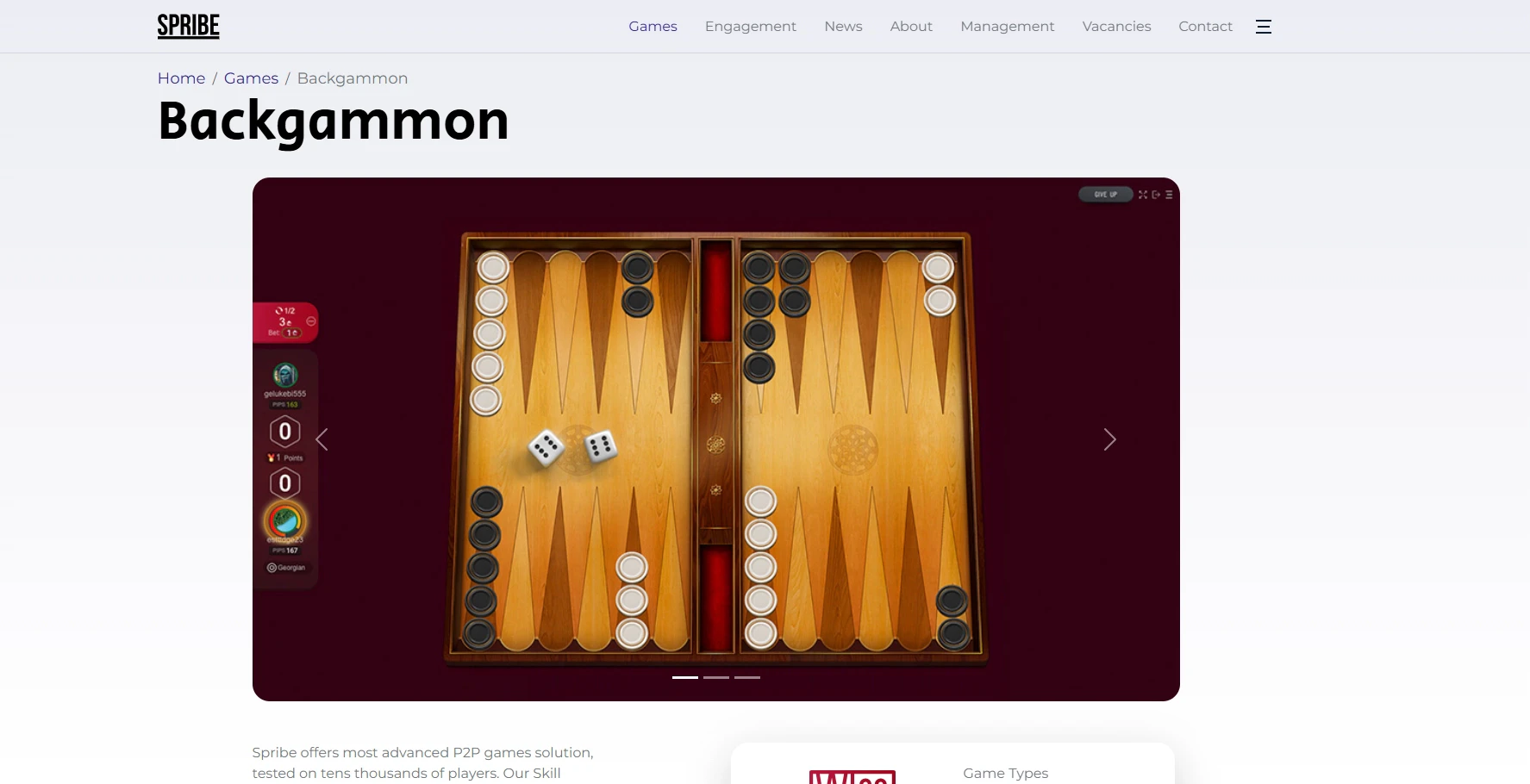 Backgammon by Spribe