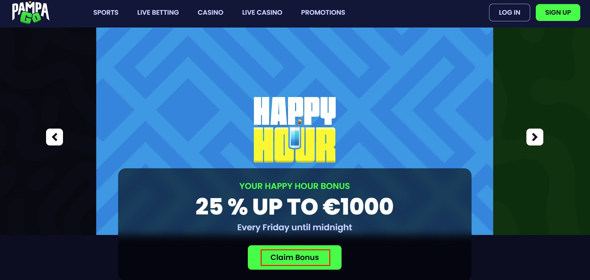 PampaGo Happy Hour Bonus