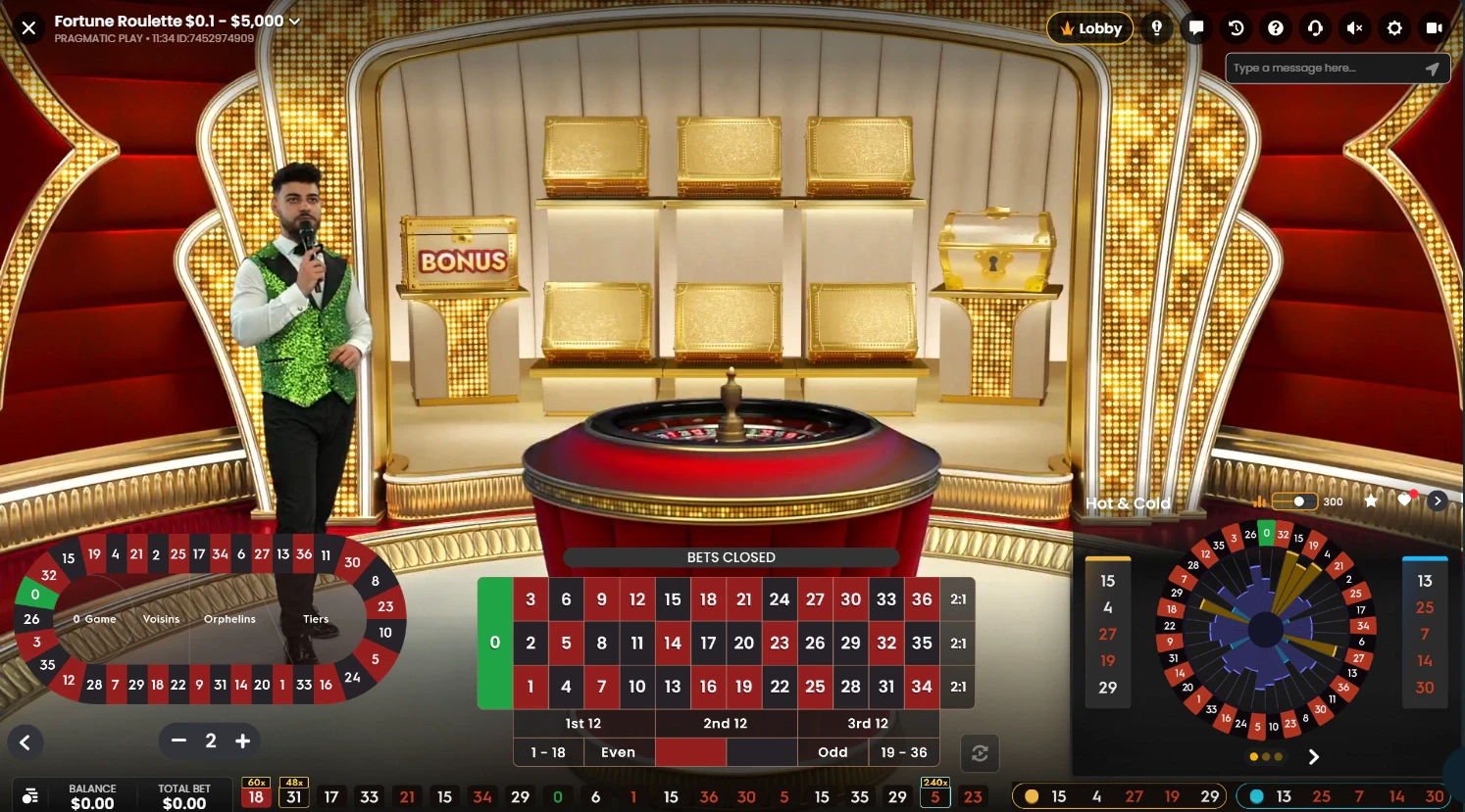 Fortune Roulette Presenter