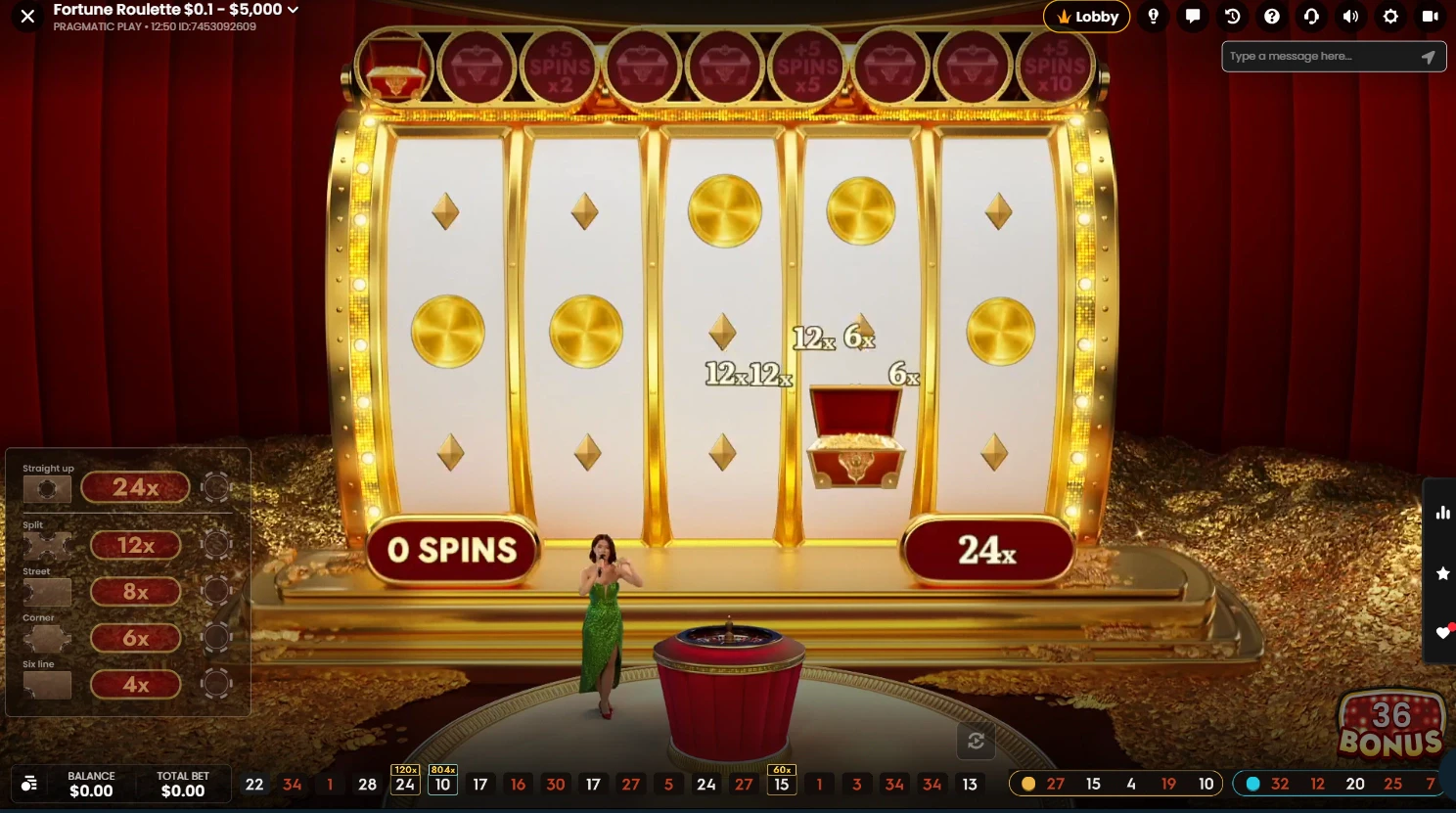 Fortune Roulette Bonus Game Live Casino