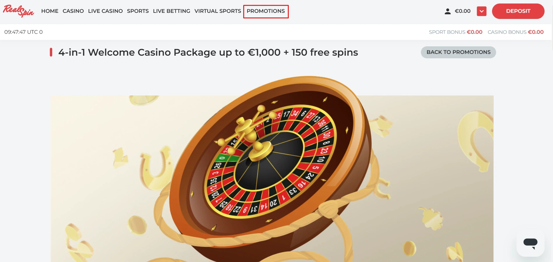 RealSpin Welcome Bonus