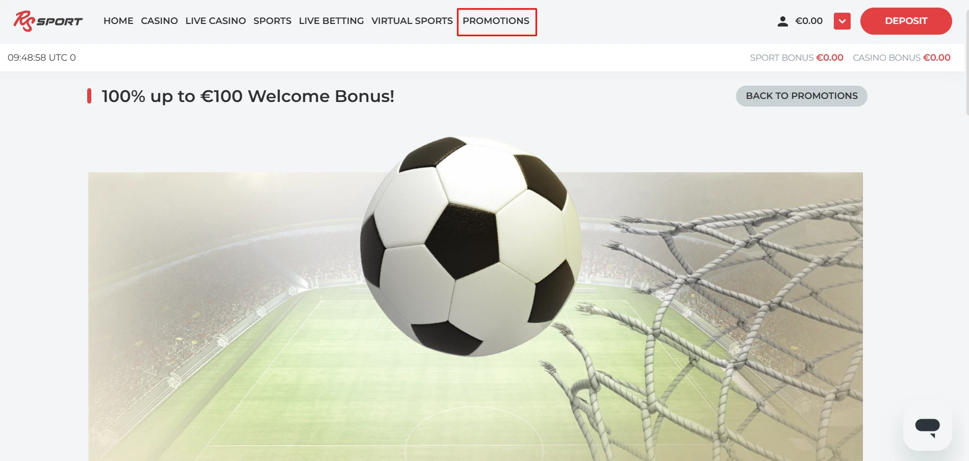 RealSpin Sports Welcome Bonus