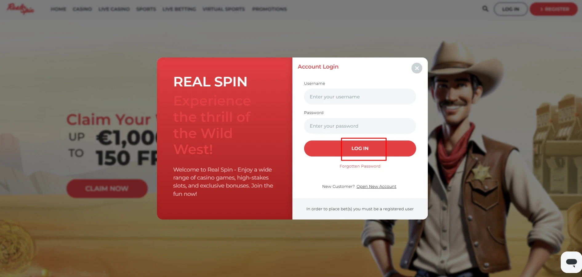 RealSpin Casino Sign Up