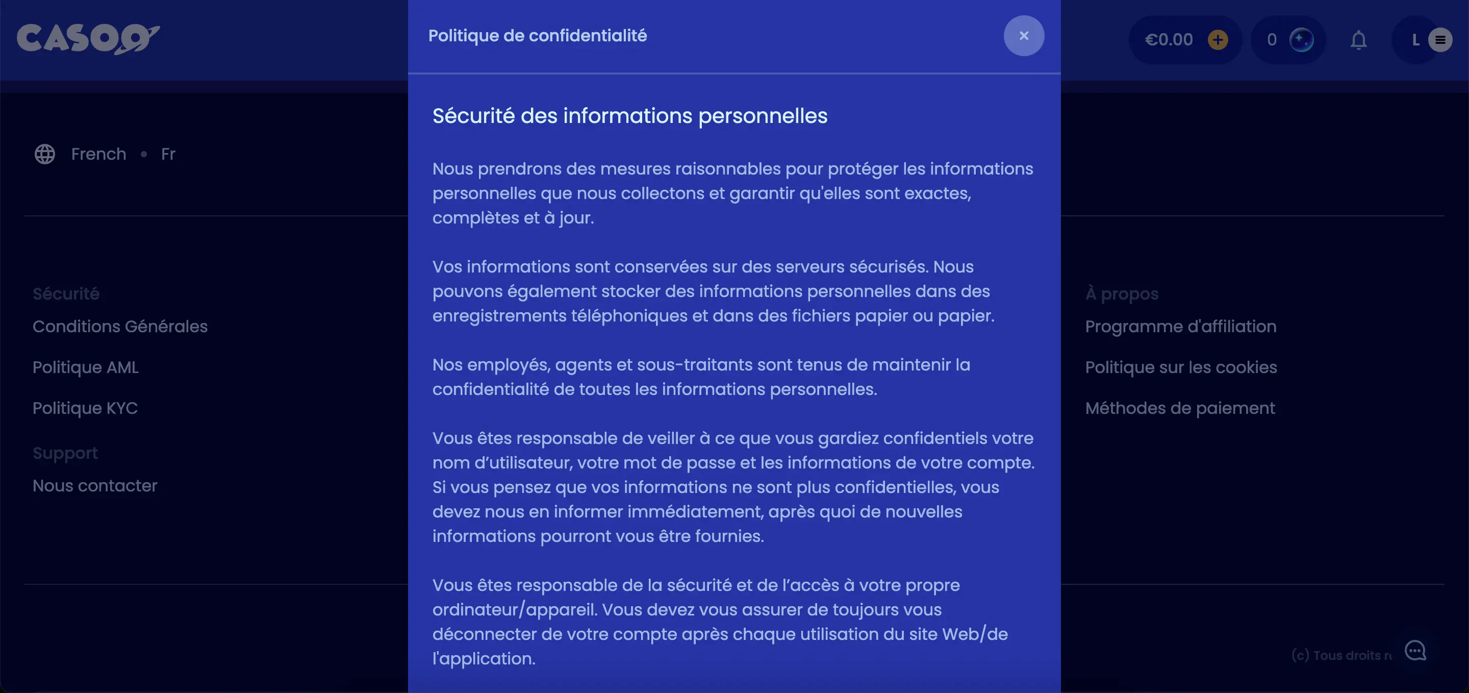casoo sécurité