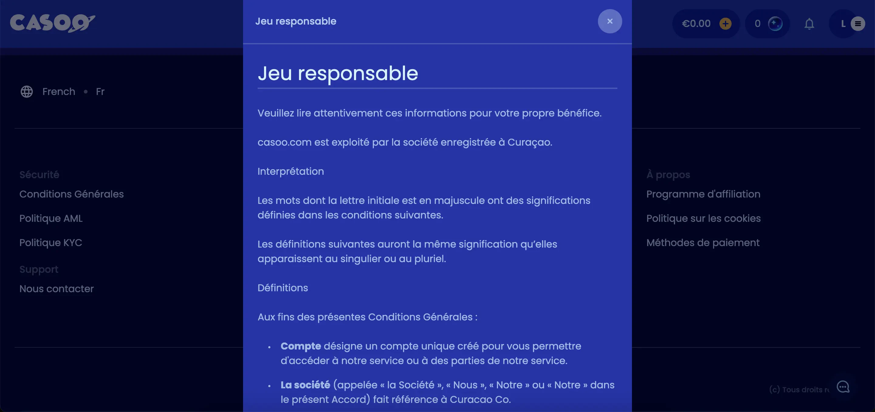 casoo jeu responsable